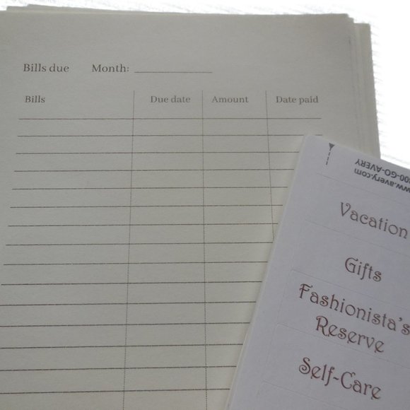 8 Cash Envelopes Budgeting System Laminated Set + bills due slips, affirmations - Picture 5 of 8